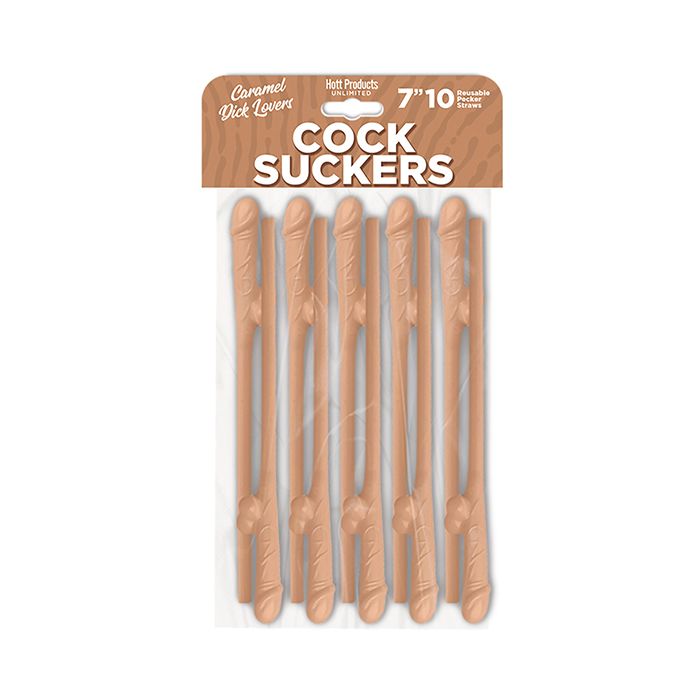 Cock Suckers Pecker Straws - Caramel Lovers Pack of 10