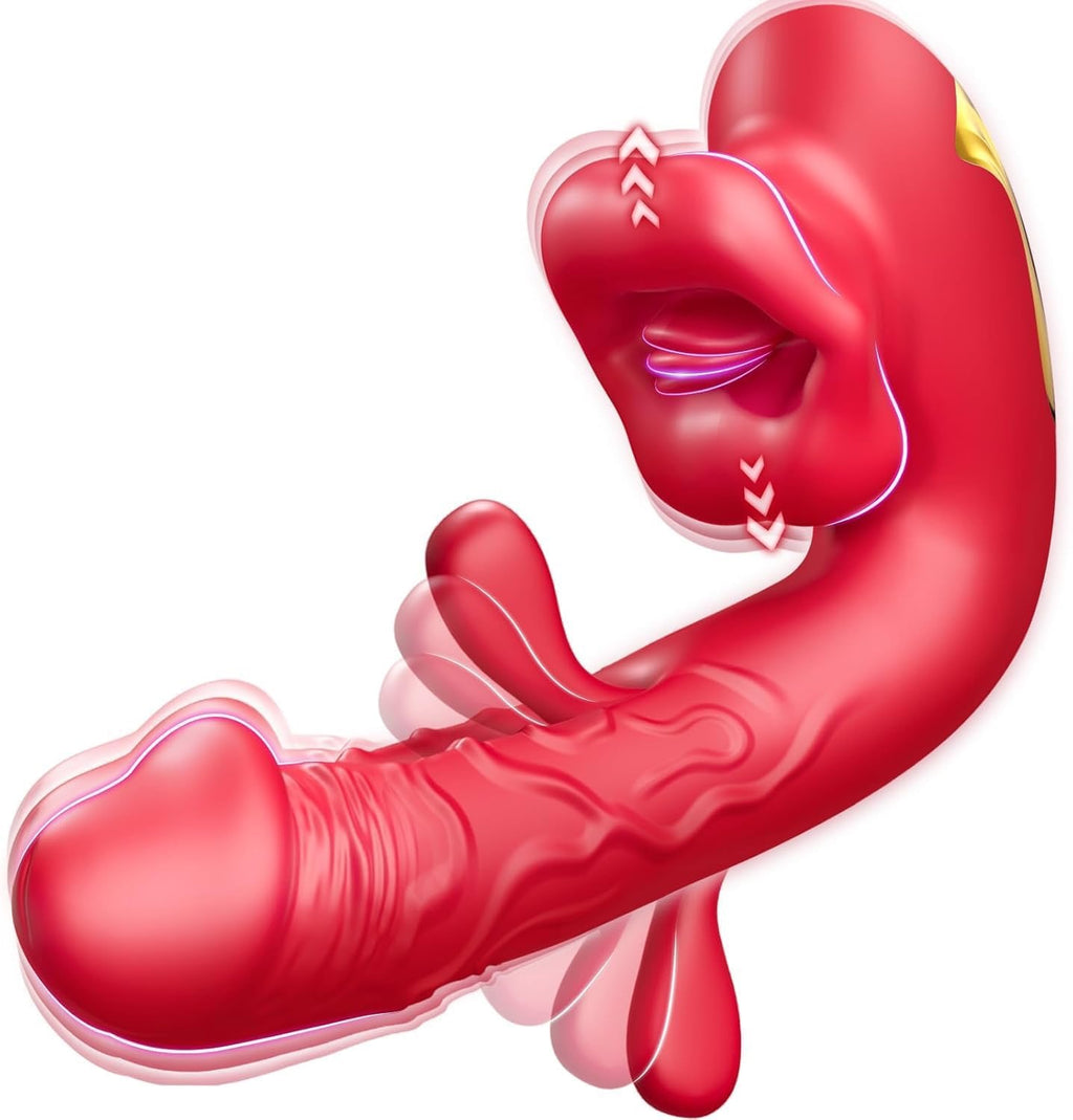 G Spot Tong licking Vibrator with 10X Flapping & Vibrating