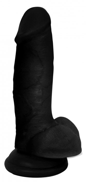 7 Inch Dildo with Balls - Black