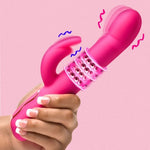 Bang Come-Hither Beaded Silicone Rabbit Vibrator