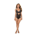 Pride Lace Teddy w/Rainbow Side Straps Black L/XL