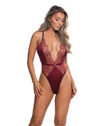 Beaded Belle Metallic Embroidered w/Bead Lace Teddy