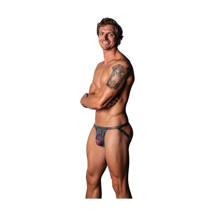 Pack & Play Jock w/Front Condom Pocket - Rainbow S/M