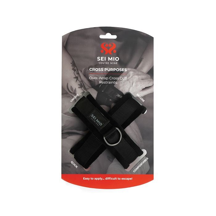 Sei Mio Cross Purposes Unique Over-Wrap Cross Cuff Restraints -