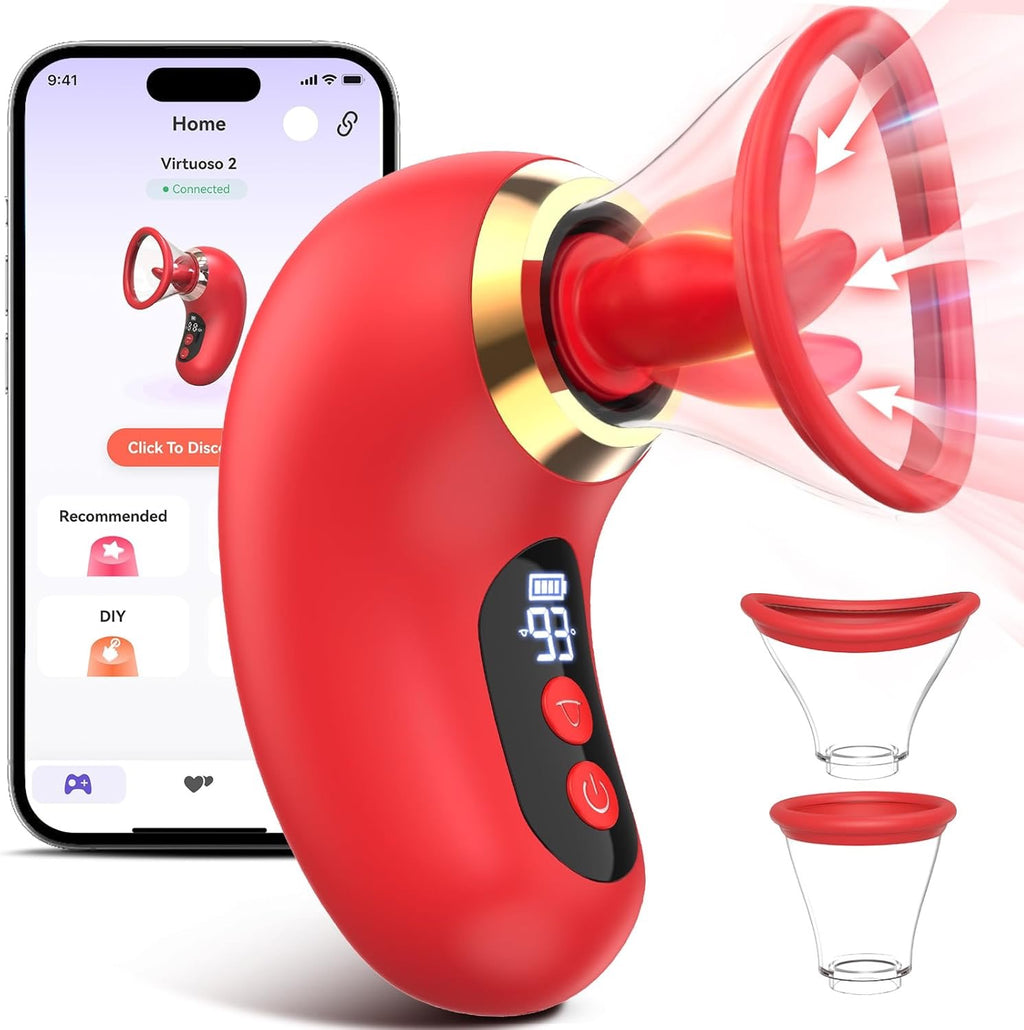 5IN1 Sucking Vibrator Rose , LCD Display.