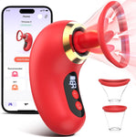 5IN1 Sucking Vibrator Rose , LCD Display.