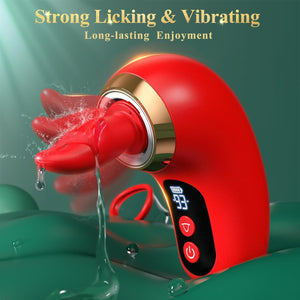 5IN1 Sucking Vibrator Rose , LCD Display.