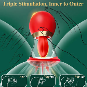 5IN1 Sucking Vibrator Rose , LCD Display.