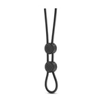 Blush Stay Hard Silicone Double Loop Cock Ring - Black