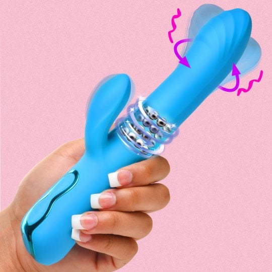Bang Rotating Beaded Silicone Rabbit Vibrator
