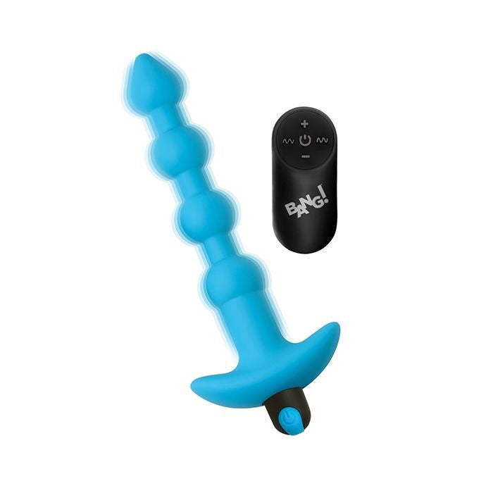 Bang! 28X Vibrating Silicone Anal Beads w/Remote Control