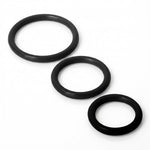 Trinity Silicone Cock Rings Black