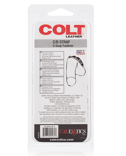 Colt Leather C/B Strap 5 Snap Fastener cockring